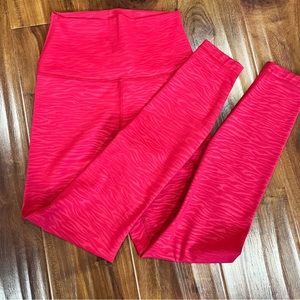 90° Degree red zebra print legging